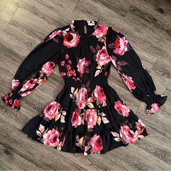 Stellah Elastic Waist Mini Dress - Picture 1 of 7